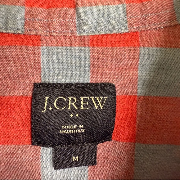 J Crew Men's Red and Blue Madras Checkered Shirt Size Medium 100% Cotton GUC - Picture 4 of 6